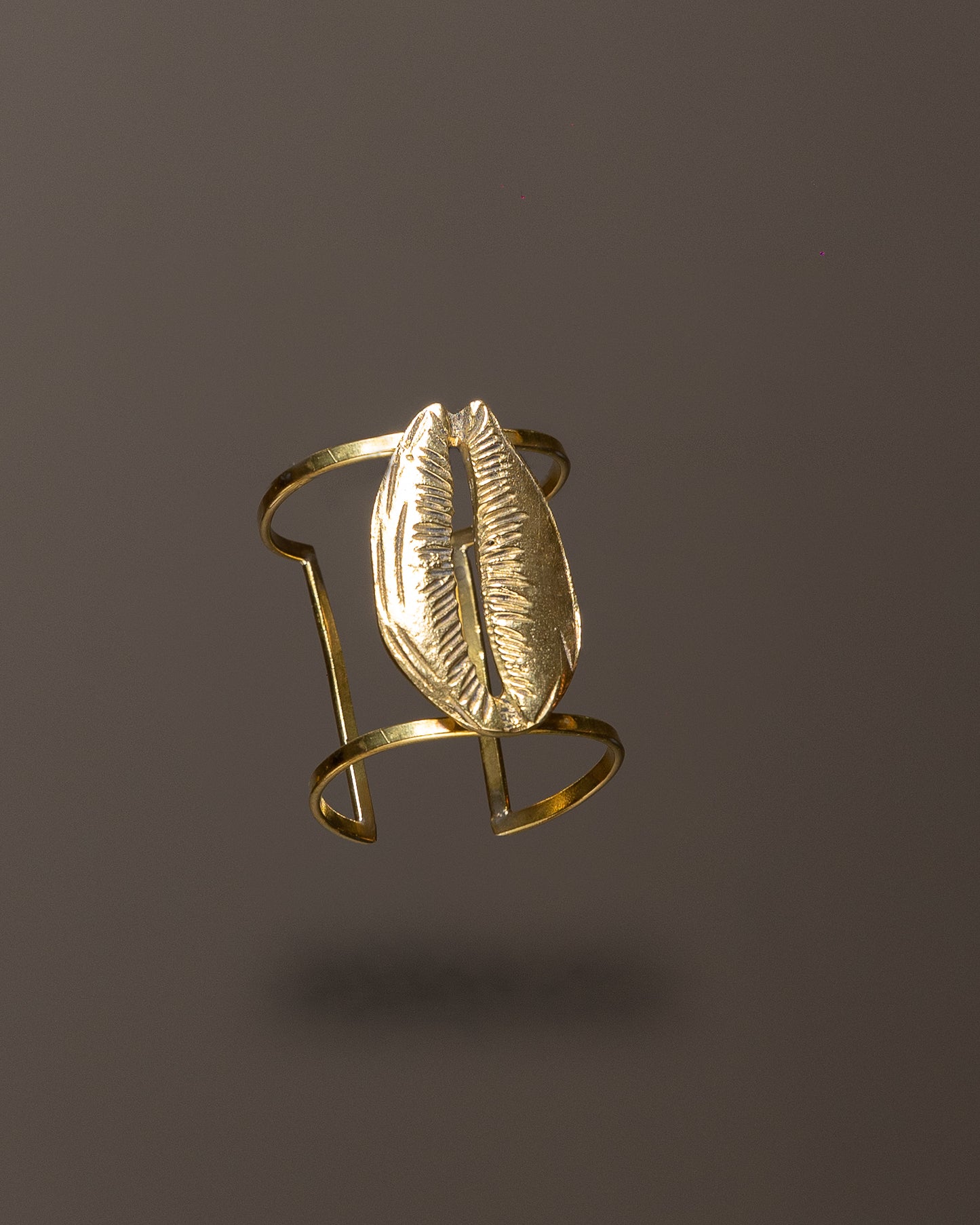 Supersized Brass Cowry Bracelet