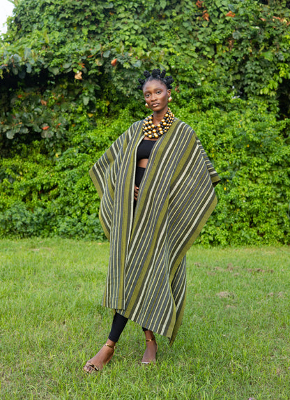 Aso Oke Kimono-Green