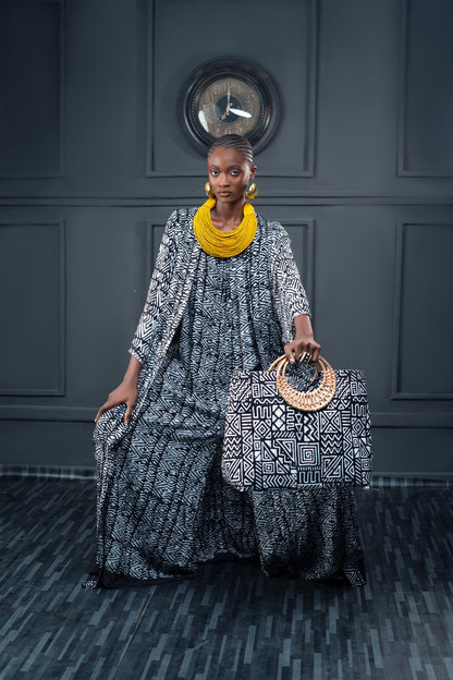 Adire Kimono Jacket and Jumpsuit Set