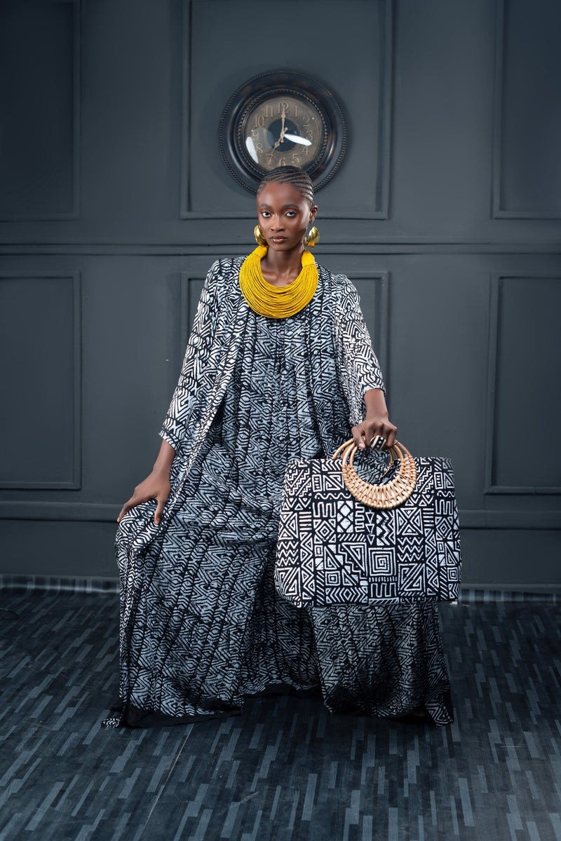 Adire Kimono Jacket and Jumpsuit Set