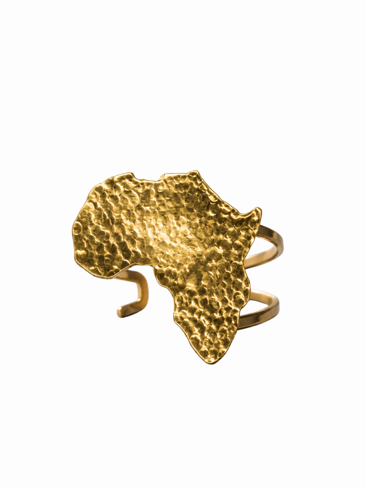 Adjustable African Map Brass Rings